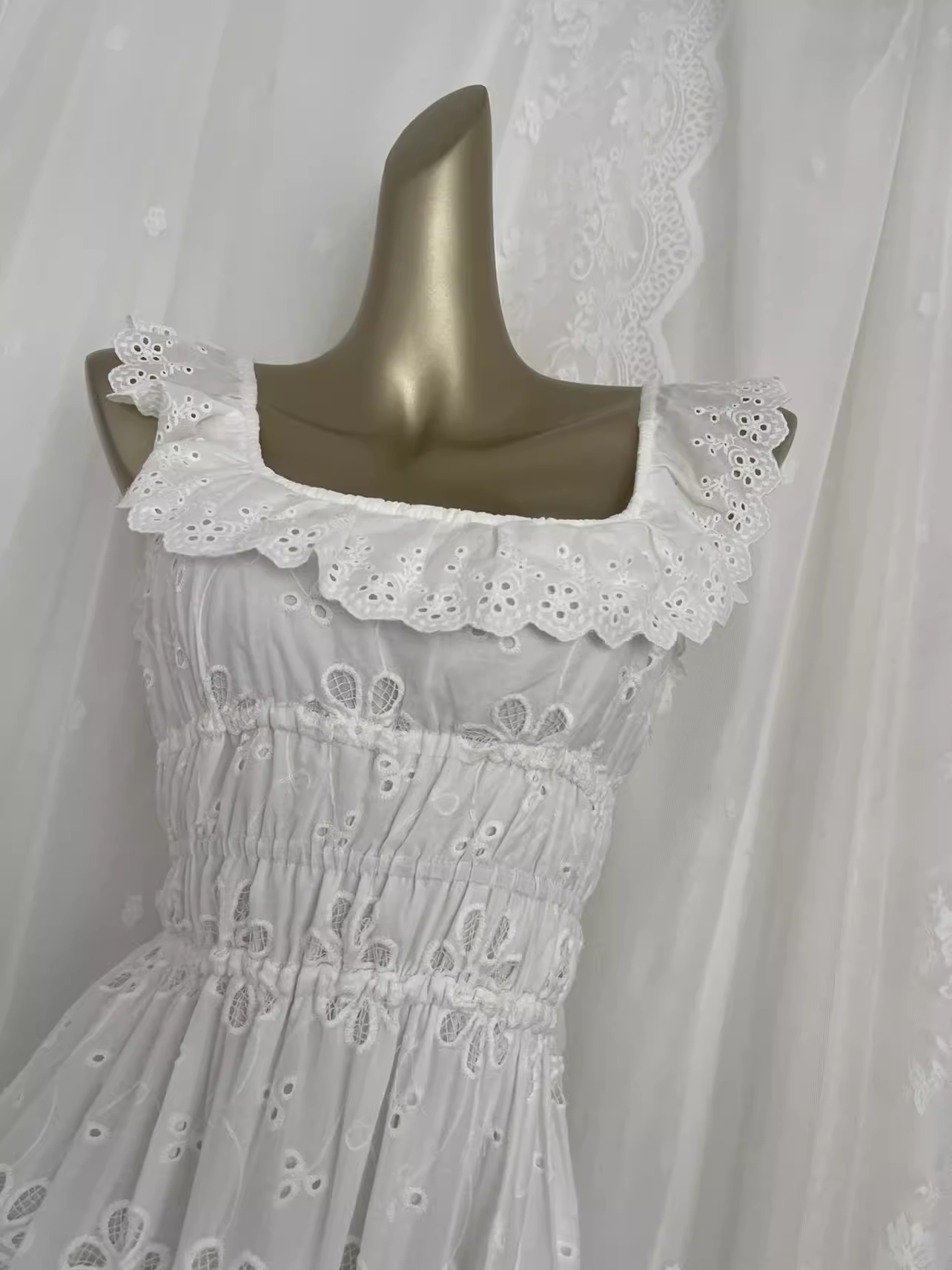 Cute A Line Lace White Vacation Dress Birthday Dresses SD0036